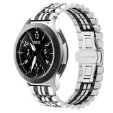 Kai Tian Watch Strap Compatible for Galaxy Watch 46mm Samsung Gear S3 Frontier Classic Silver Black